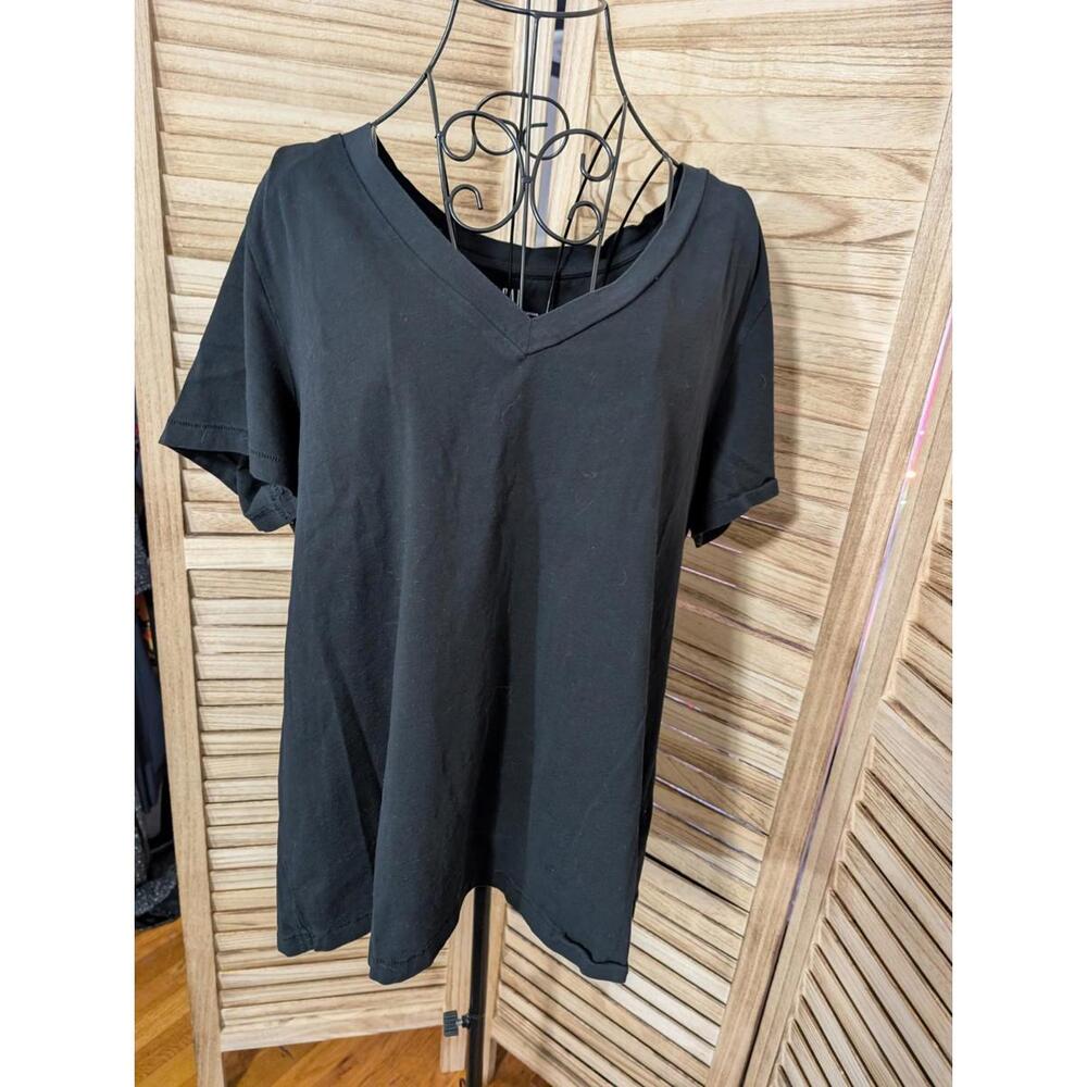 gapfit gap breathe v neck t shirt black size xl short sleeve